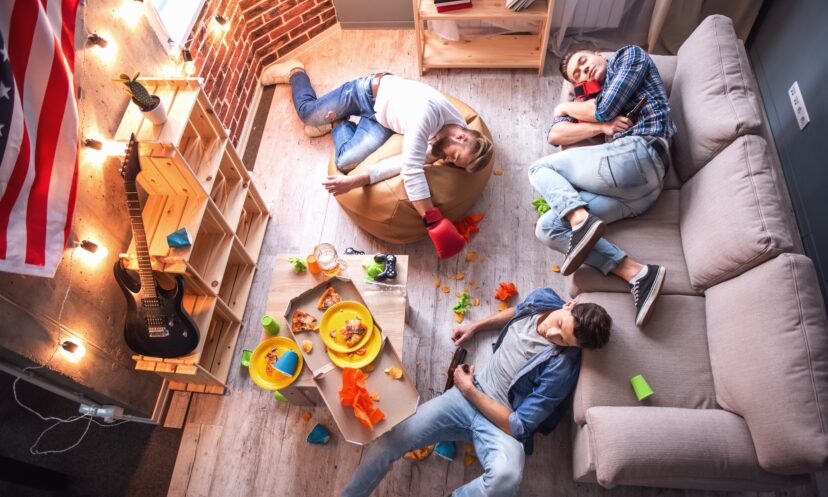 Guys after the party